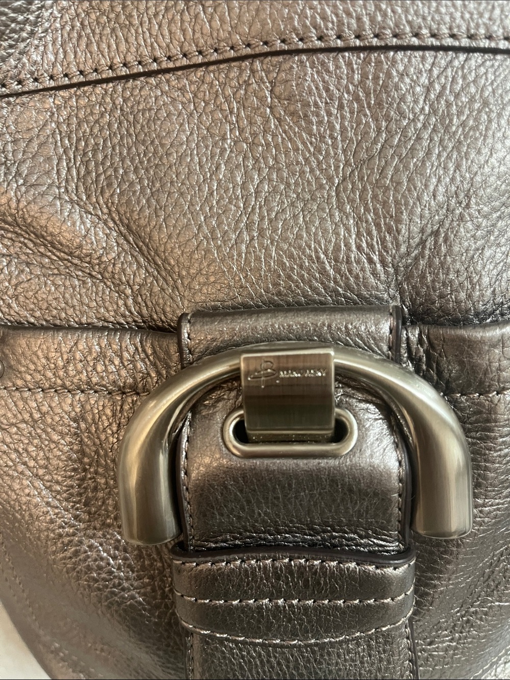 b. makowsky Metallic Pewter Crossbody Bag - Silver Tone - Picture 2 of 9